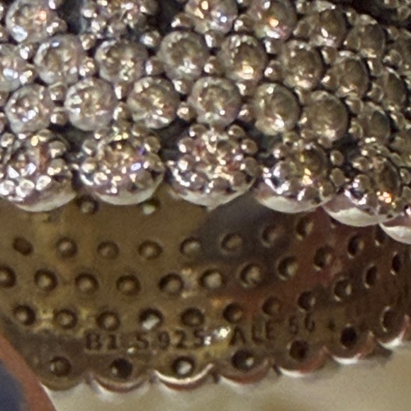 Authentic PANDORA 925 ale Pave Thick Lavish Sparkling Ring size 8 196313CZ - Picture 4 of 8